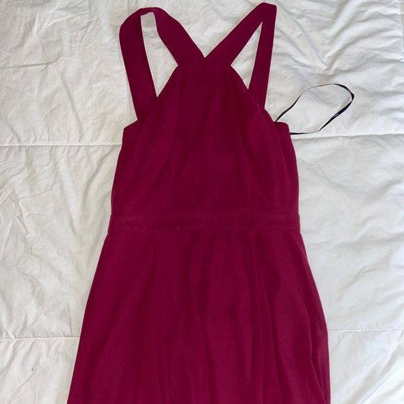 Burgundy Skater Dress (Halter Top) - Picture 3 of 7
